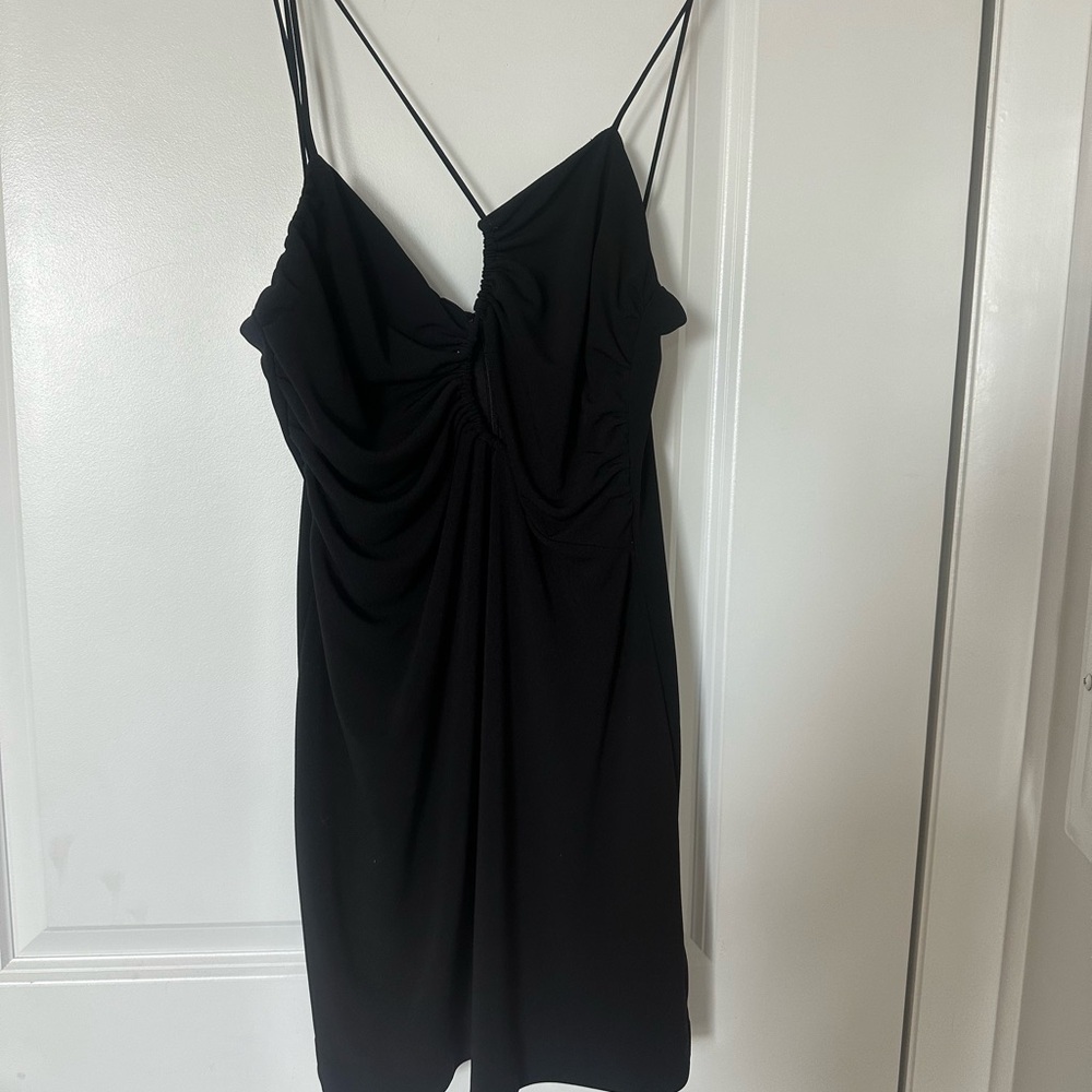 Elegant Black Spaghetti Strap Dress